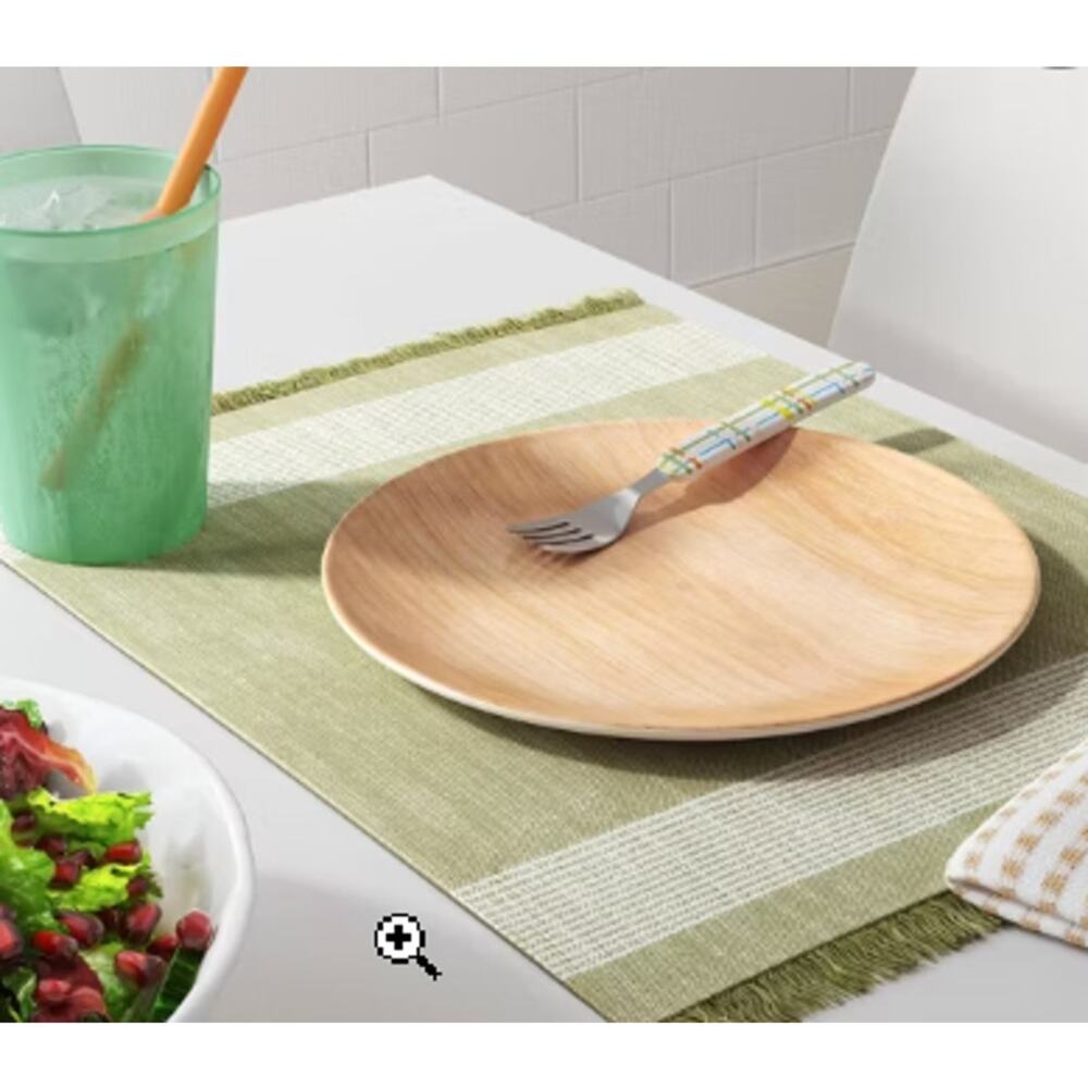 Room essential Serving Bowl w/ Utensils AND 12pk  Matching Melamine Salad Plates - Picture 3 of 8